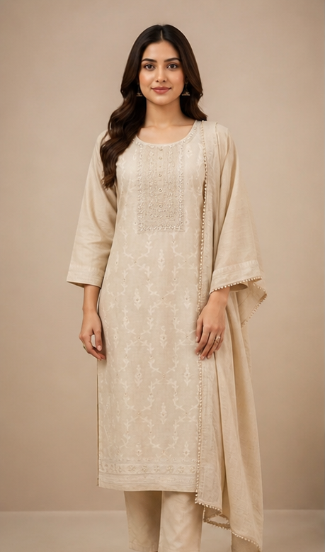 Kurta Pant & Dupatta Set